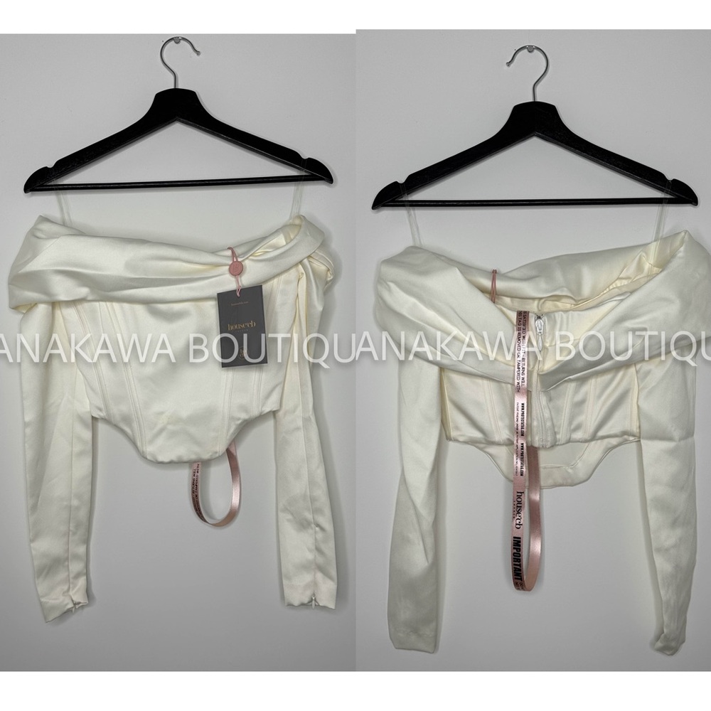 HOUSE OF CB ‘Evita’ White Off the Shoulder Corset Top - Picture 9 of 12